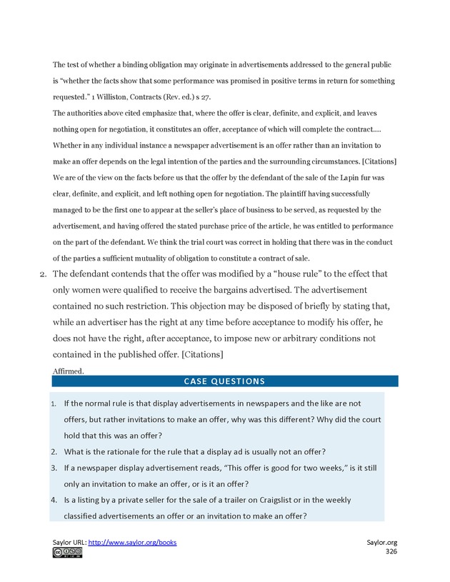 Business Law and the Legal Environment - Page 326